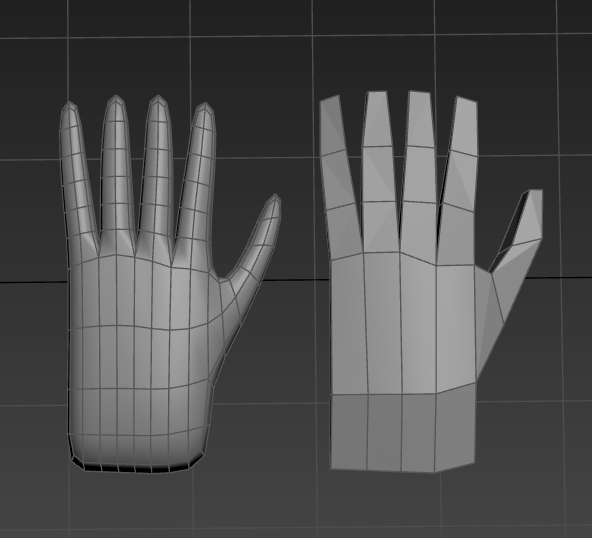 Myri_11 - Adding thumb and testing turbosmooth